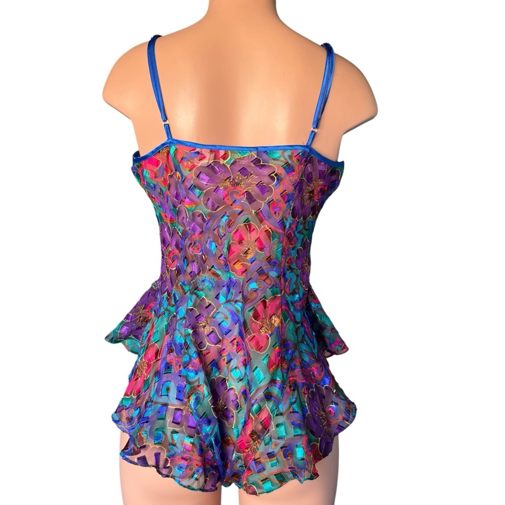 Rare Vintage Victoria’s Secret Gold Label Sheer Teddy Lingerie Floral Size M - Picture 3 of 7